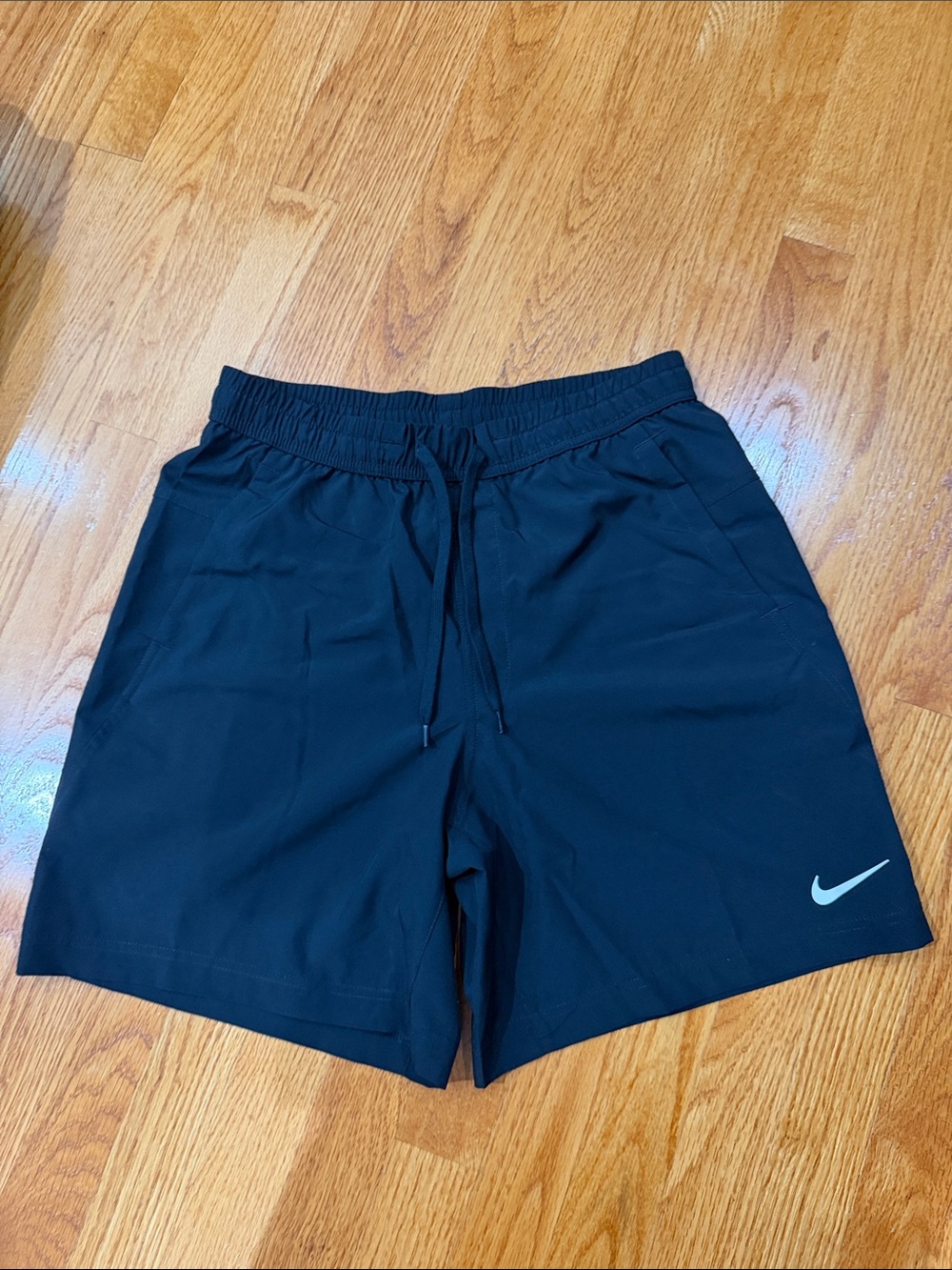 Nike Men’s Black Athletic Shorts with White Swoosh